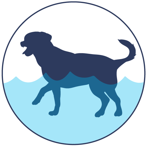 icon of dog in water