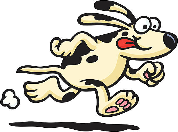 clipart of dog running